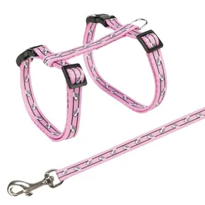 Hám pórázzal macskának - motívum 27-45cm/10mm 1,20m